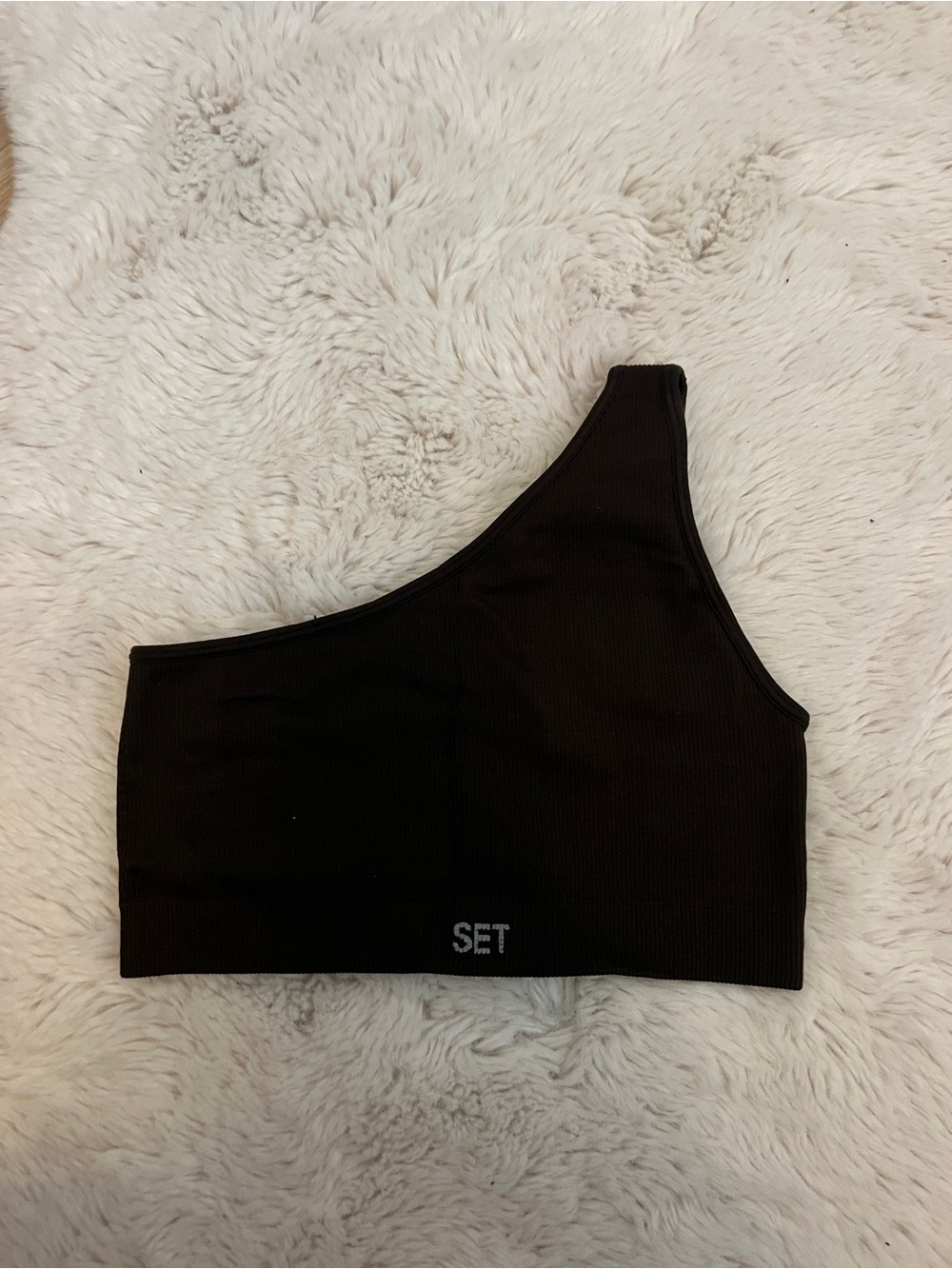 SET ACTIVE dark brown off shoulder bra